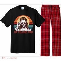 Im Telling Dad Funny Jesus Sayings Bible Verse Fathers Day Pajama Set thumb 0