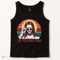 Im Telling Dad Funny Jesus Sayings Bible Verse Fathers Day Tank Top thumb 2