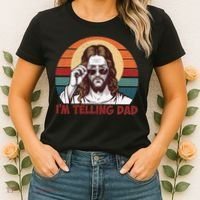 Im Telling Dad Funny Jesus Sayings Bible Verse Fathers Day Women's T-Shirt thumb 2