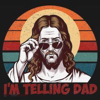 Im Telling Dad Funny Jesus Sayings Bible Verse Fathers Day Women's T-Shirt thumb 6