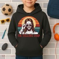 Im Telling Dad Funny Jesus Sayings Bible Verse Fathers Day Kids Hoodie thumb 2