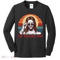 Im Telling Dad Funny Jesus Sayings Bible Verse Fathers Day Kids Long Sleeve Shirt thumb 0