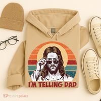 Im Telling Dad Funny Jesus Sayings Bible Verse Fathers Day Hoodie thumb 4