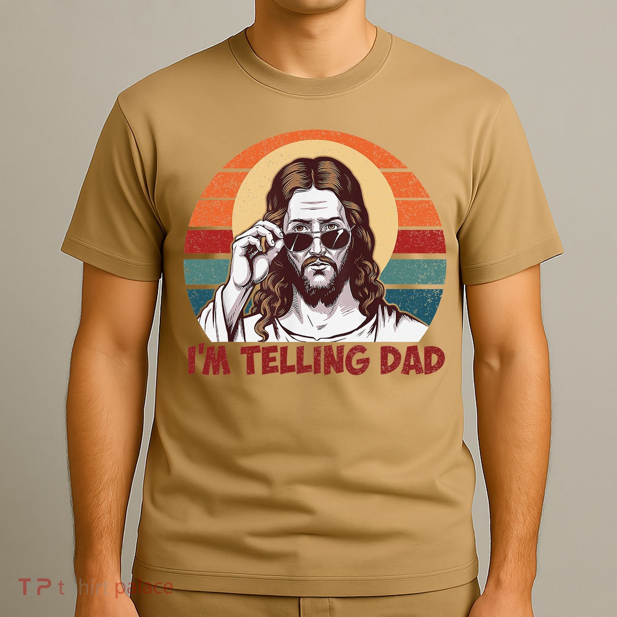 Im Telling Dad Funny Jesus Sayings Bible Verse Fathers Day T-Shirt