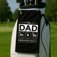 I Tell Dad Jokes Periodically Chemistry Elet Periodic Gift Golf Towel thumb 2