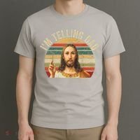 IM Telling Dad Funny Religious Christian Jesus Meme T-Shirt thumb 3