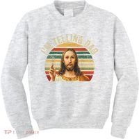 IM Telling Dad Funny Religious Christian Jesus Meme Kids Sweatshirt thumb 0