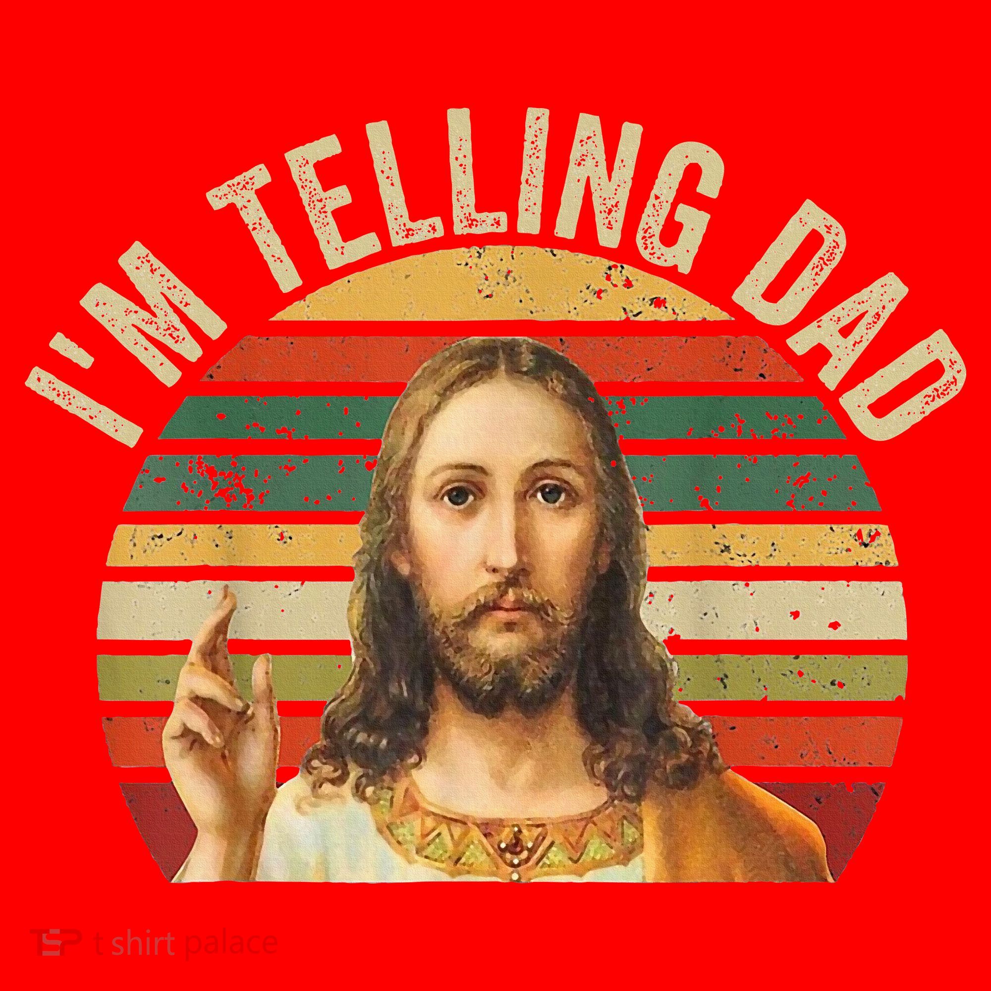 IM Telling Dad Funny Religious Christian Jesus Meme Santa Hat