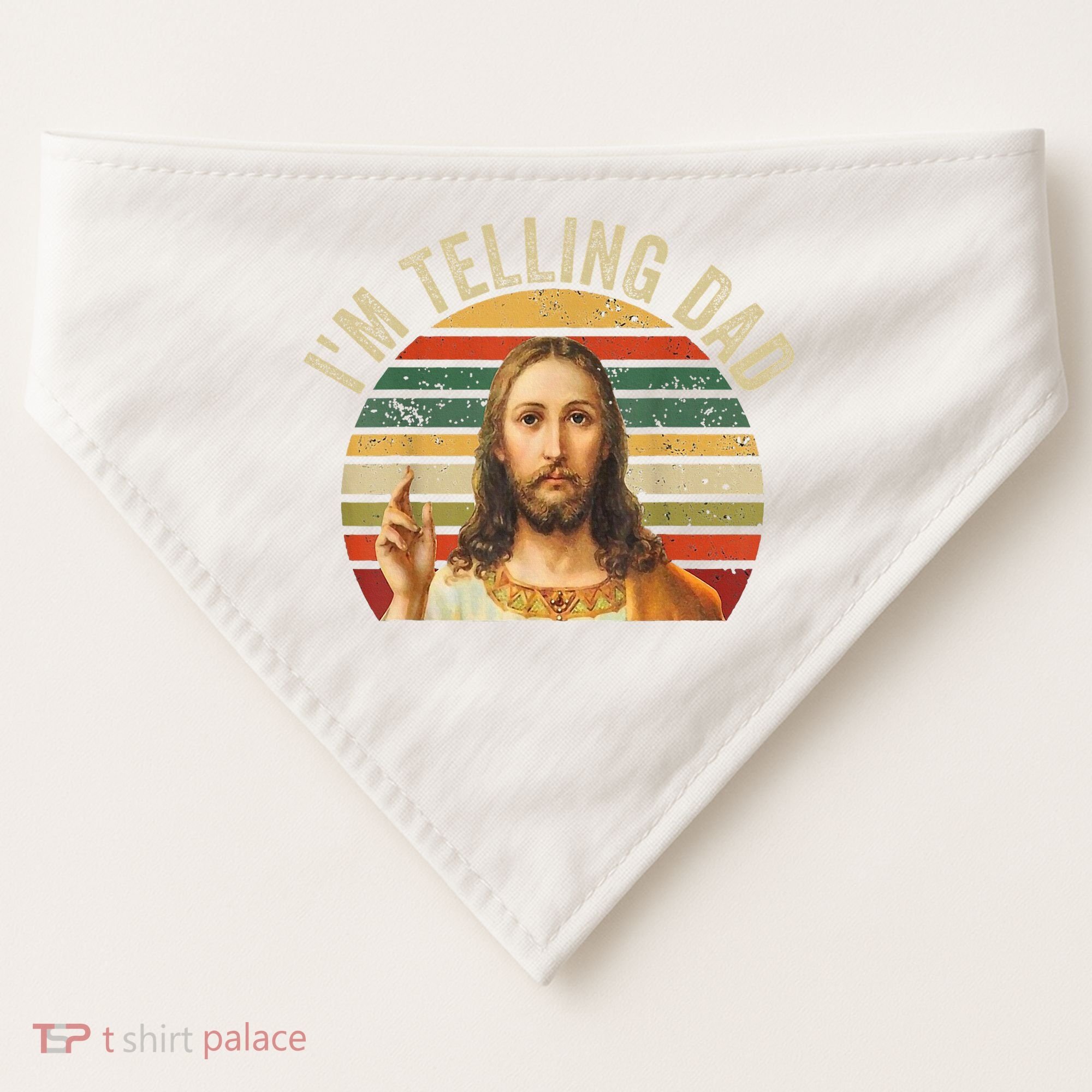 IM Telling Dad Funny Religious Christian Jesus Meme USA-Made Doggie Bandana