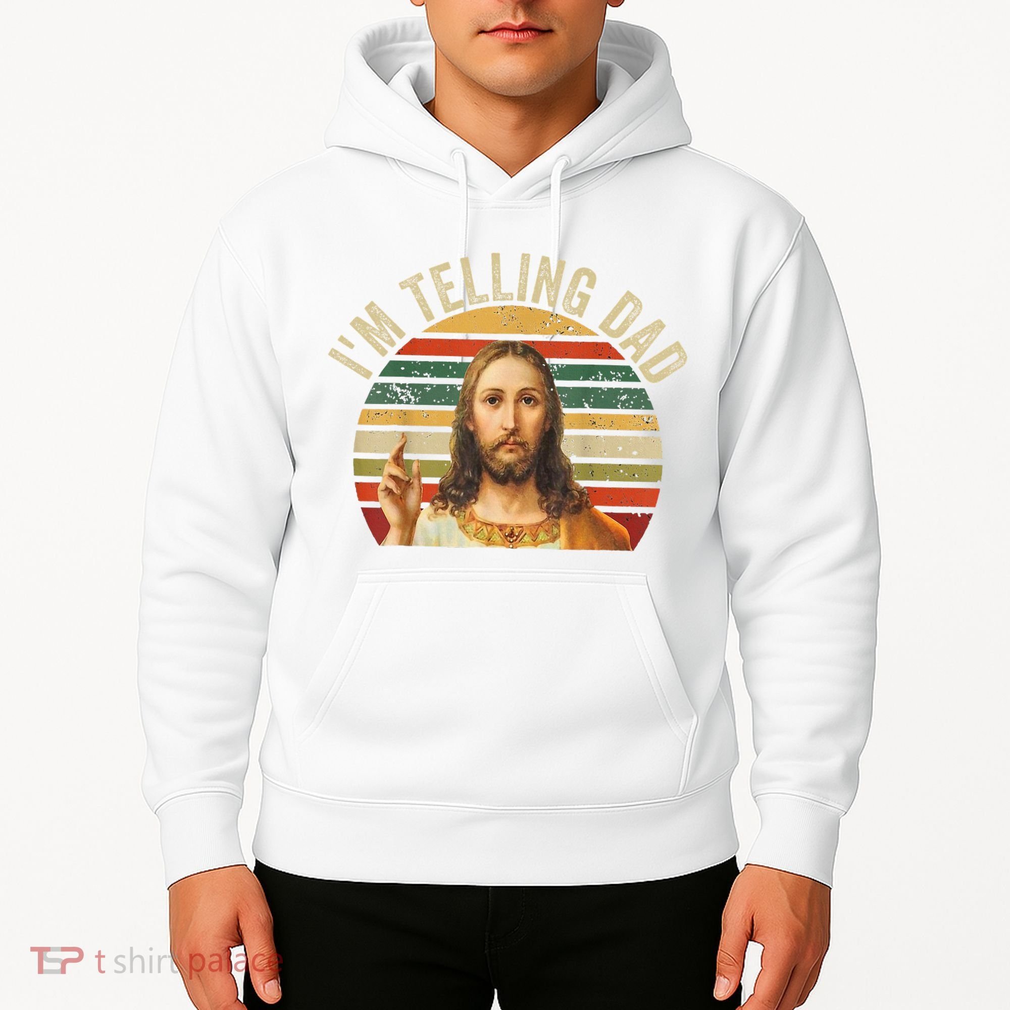 IM Telling Dad Funny Religious Christian Jesus Meme Hoodie