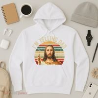 IM Telling Dad Funny Religious Christian Jesus Meme Hoodie thumb 3
