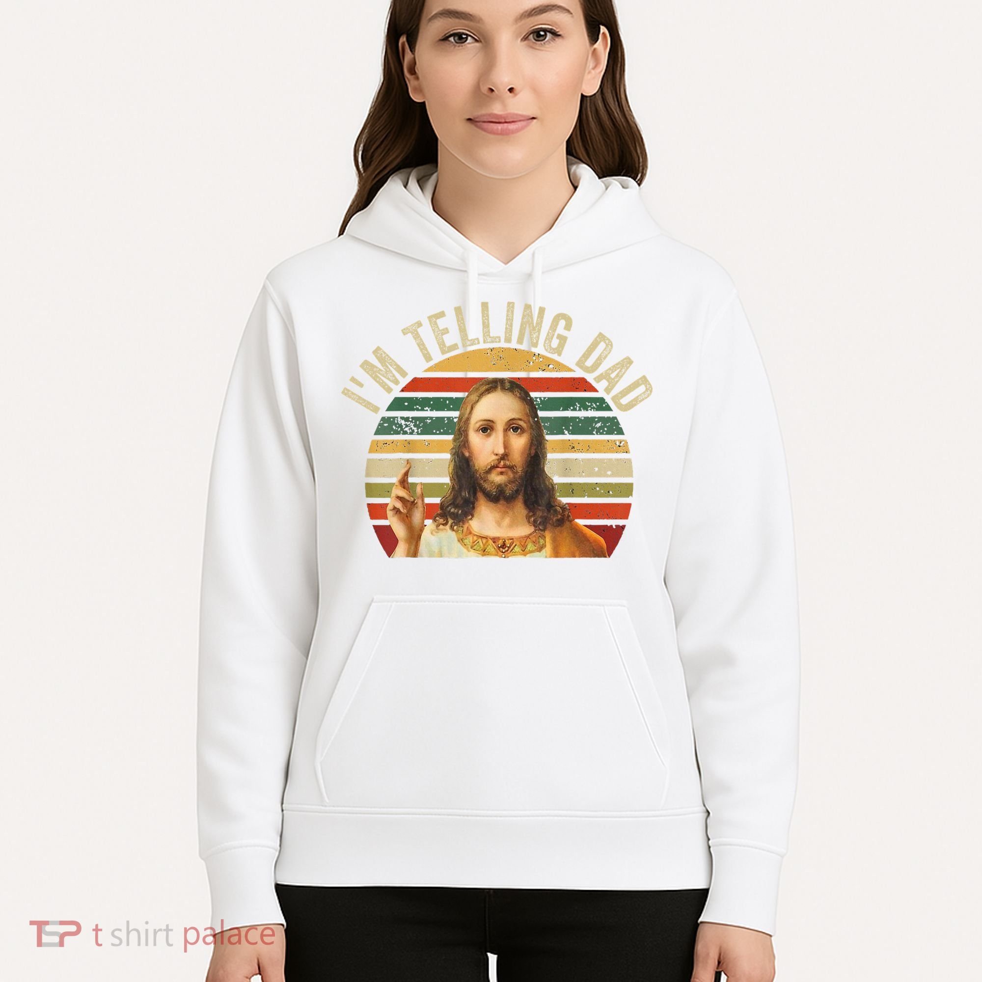 IM Telling Dad Funny Religious Christian Jesus Meme Hoodie