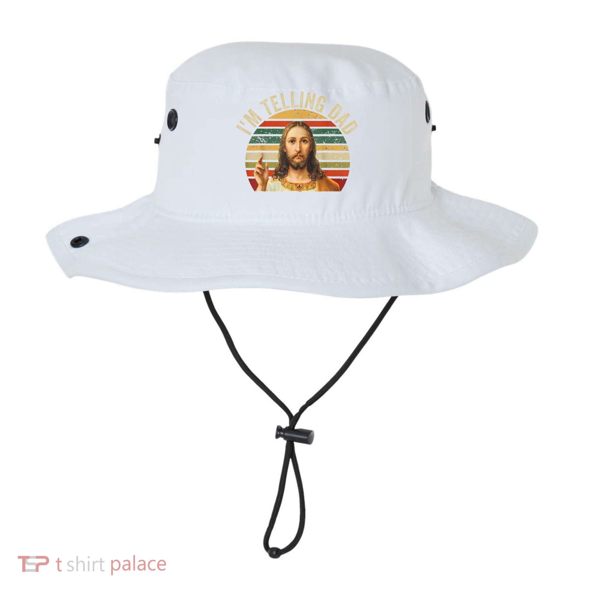 IM Telling Dad Funny Religious Christian Jesus Meme Bucket Hat