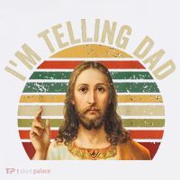 IM Telling Dad Funny Religious Christian Jesus Meme Baby Bodysuit thumb 2