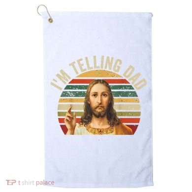 IM Telling Dad Funny Religious Christian Jesus Meme Golf Towel