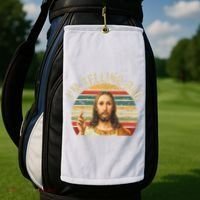 IM Telling Dad Funny Religious Christian Jesus Meme Golf Towel thumb 2