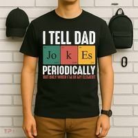 I Tell Dad Jokes Periodically Dad Funny T-Shirt thumb 6