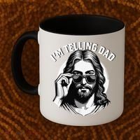 IM Telling Dad Jesus Wearing Sunglasses Coffee Mug thumb 2
