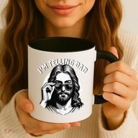 IM Telling Dad Jesus Wearing Sunglasses Coffee Mug thumb 3