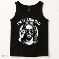 IM Telling Dad Jesus Wearing Sunglasses Tank Top thumb 2