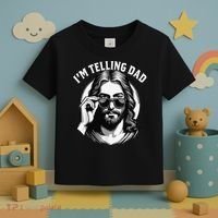 IM Telling Dad Jesus Wearing Sunglasses Toddler T-Shirt thumb 3