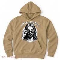 IM Telling Dad Jesus Wearing Sunglasses Hoodie thumb 0