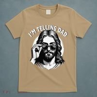 IM Telling Dad Jesus Wearing Sunglasses T-Shirt thumb 5