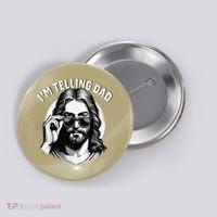 IM Telling Dad Jesus Wearing Sunglasses Button thumb 0