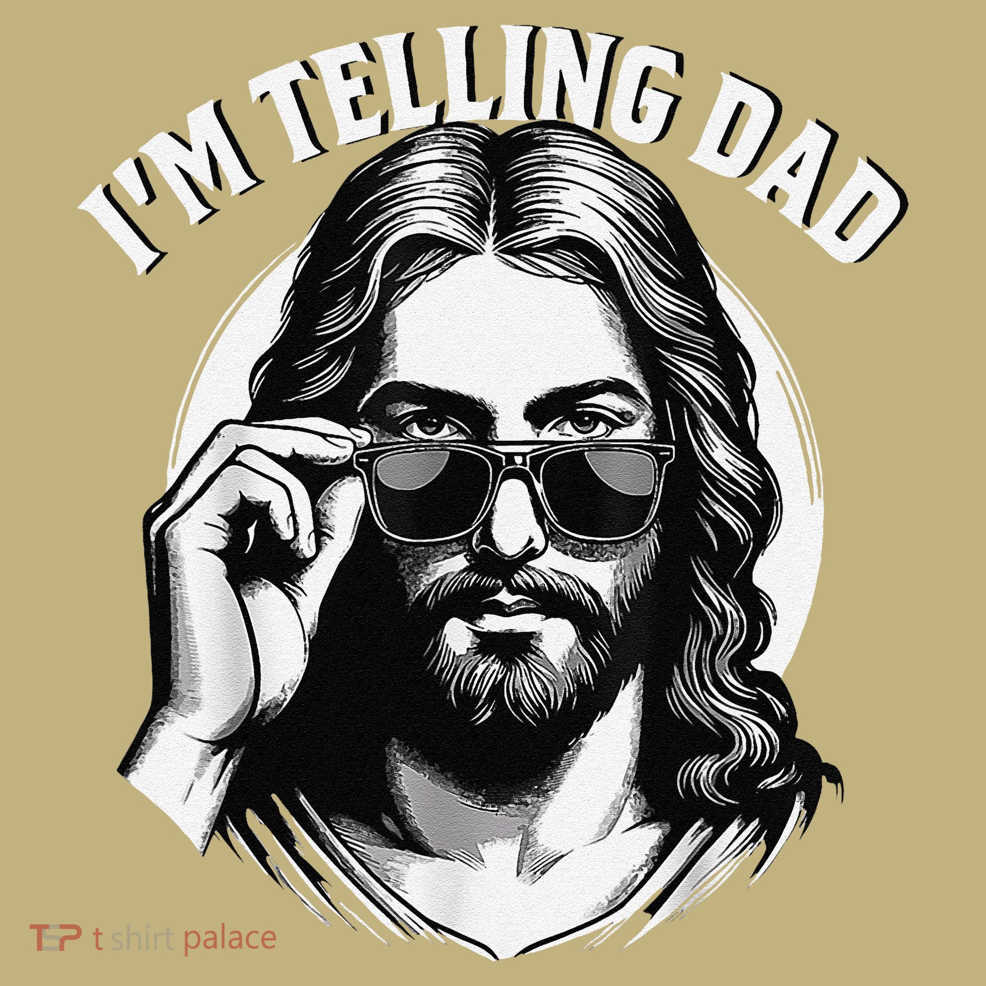 IM Telling Dad Jesus Wearing Sunglasses Mousepad