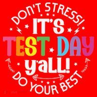 Its Test Day Yall Funny Testing Day For Teacher Student Santa Hat thumb 1