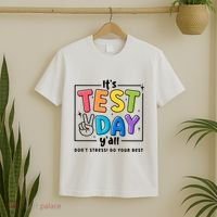 It's Test Day Y'all Don't Stress Do Your Best Testing Day Teacher Stude T-Shirt thumb 2