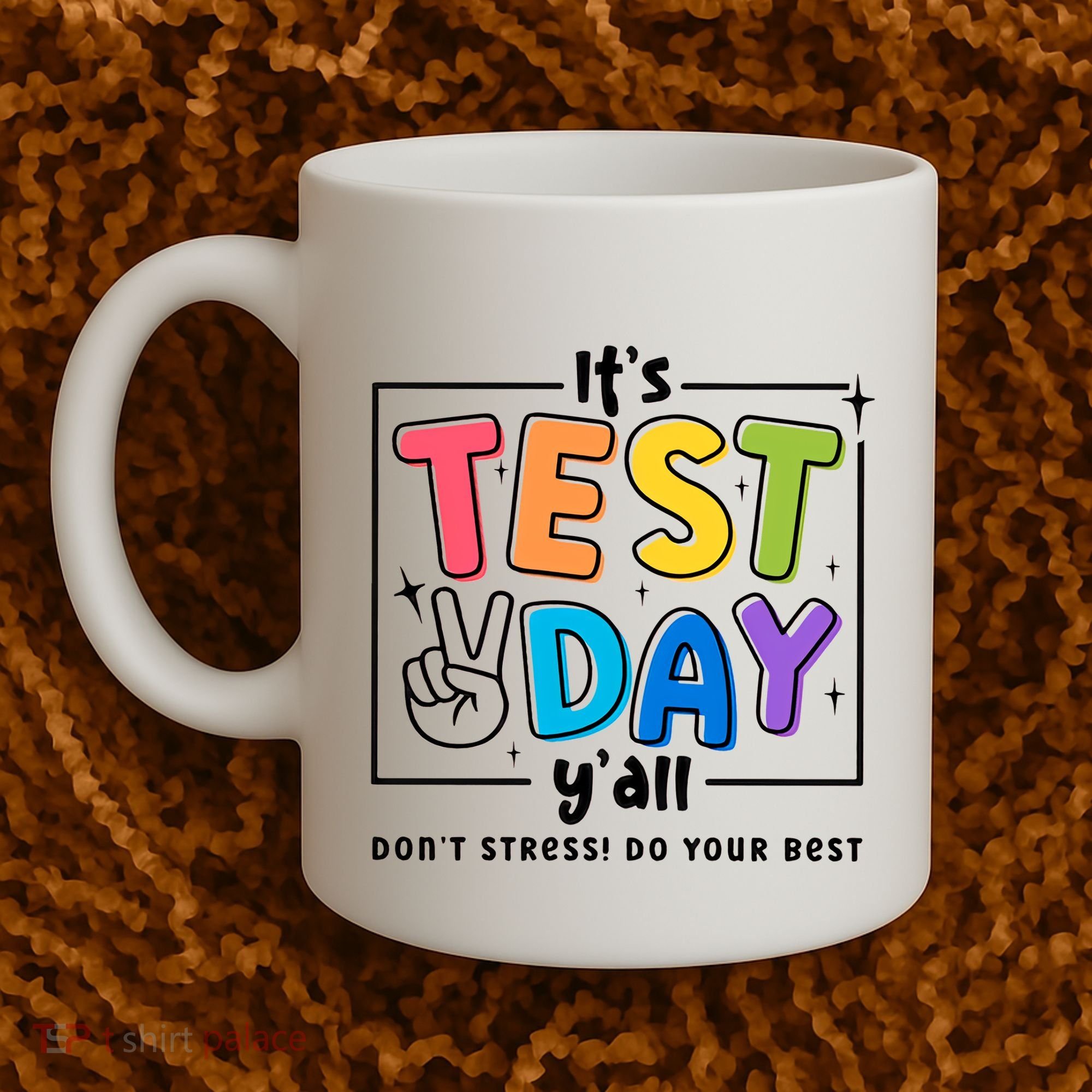 It's Test Day Y'all Don't Stress Do Your Best Testing Day Teacher Stude Coffee Mug