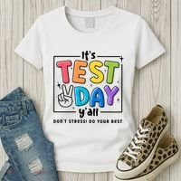 It's Test Day Y'all Don't Stress Do Your Best Testing Day Teacher Stude Women's T-Shirt thumb 3