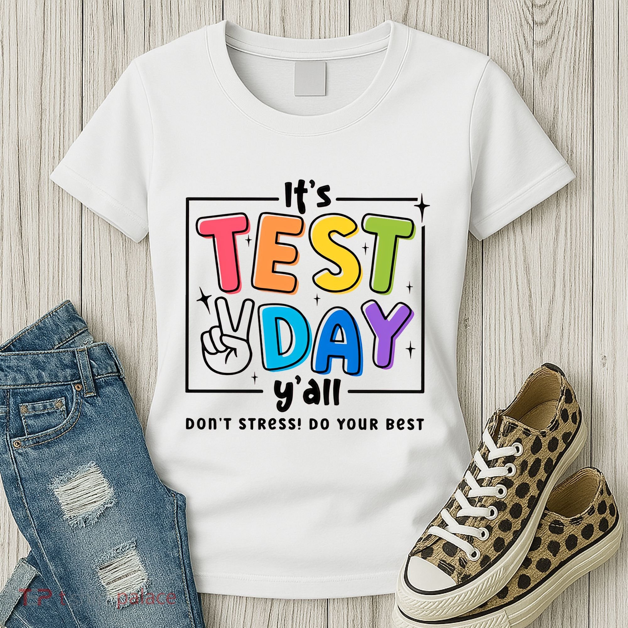 It's Test Day Y'all Don't Stress Do Your Best Testing Day Teacher Stude Women's T-Shirt