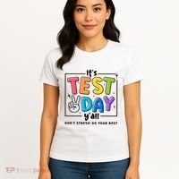 It's Test Day Y'all Don't Stress Do Your Best Testing Day Teacher Stude Women's T-Shirt thumb 4