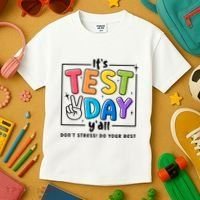 It's Test Day Y'all Don't Stress Do Your Best Testing Day Teacher Stude Kids T-Shirt thumb 3