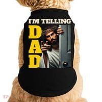Im Telling Dad Funny Religious Christian Jesus Crown Doggie Tank thumb 0