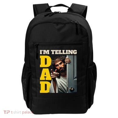 Im Telling Dad Funny Religious Christian Jesus Crown Backpack