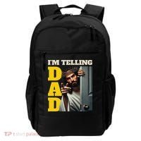 Im Telling Dad Funny Religious Christian Jesus Crown Backpack thumb 0