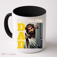 Im Telling Dad Funny Religious Christian Jesus Crown Coffee Mug thumb 0