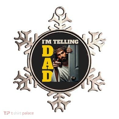 Im Telling Dad Funny Religious Christian Jesus Crown Ornament