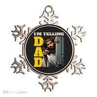 Im Telling Dad Funny Religious Christian Jesus Crown Ornament thumb 0