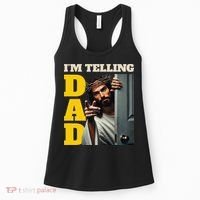 Im Telling Dad Funny Religious Christian Jesus Crown Women's Tank Top thumb 0