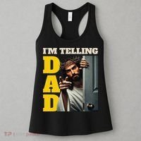 Im Telling Dad Funny Religious Christian Jesus Crown Women's Tank Top thumb 3