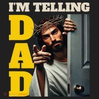 Im Telling Dad Funny Religious Christian Jesus Crown Hat thumb 2