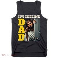 Im Telling Dad Funny Religious Christian Jesus Crown Tank Top thumb 0