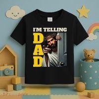 Im Telling Dad Funny Religious Christian Jesus Crown Toddler T-Shirt thumb 3
