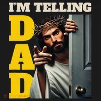 Im Telling Dad Funny Religious Christian Jesus Crown Toddler T-Shirt thumb 4