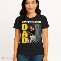 Im Telling Dad Funny Religious Christian Jesus Crown Women's T-Shirt thumb 4