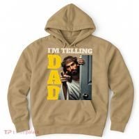 Im Telling Dad Funny Religious Christian Jesus Crown Hoodie thumb 0